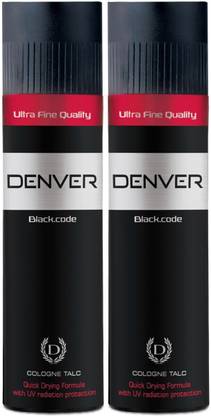 DENVER Black Code Cologne Talc Combo (Pack of 2)