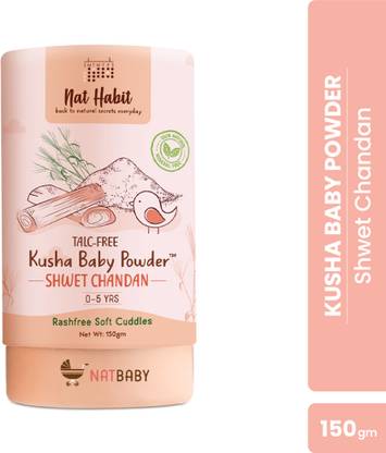 Nat Habit Talc-Free Organic Baby Powder|Shwet Chandan|Anti-Fungal|Antibacterial Properties