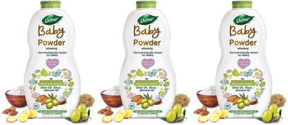 Dabur Baby Powder 300g x 3, Refreshing with Ayurvedic Herds
