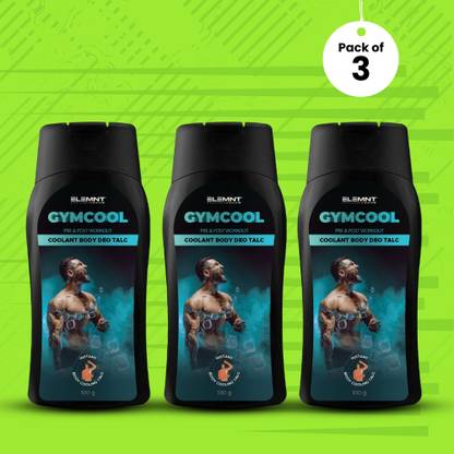 Elemnt Sports Science Gymcool Prickly Heat Powder – Cooling, sweat control & freshness(Pack of 3)