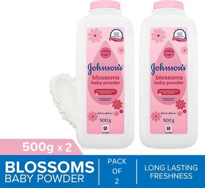 JOHNSON'S Blossoms Baby Powder For Long Lasting Freshness & Skin Comfort Pack Of 2
