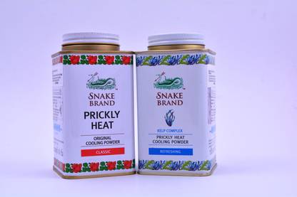 Snake Brand Snake Heat Cooling Powder 140gms (Classic & Refreshing) Pack of 2