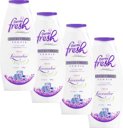 DERMIFRESH Prickly Heat Powder for Instant Relief & Cooling Fresh Lavender Fragrance