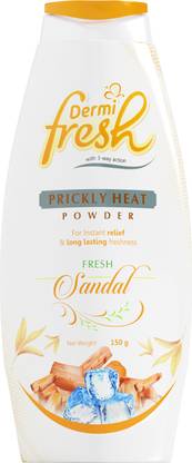 DERMIFRESH Prickly Heat Talcum Powder for Instant Cooling - Sandal