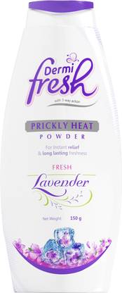 DERMIFRESH Prickly Heat Talcum Powder for Instant Cooling - Lavender