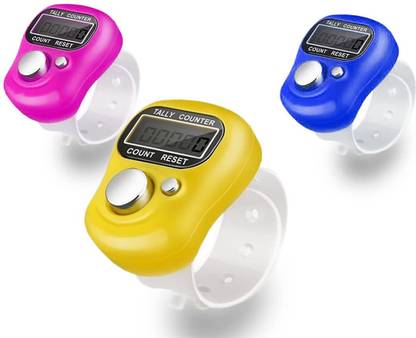StapX Multiuse Finger Counter Portable Hand Finger Counting Tally Counter Pack of 3 Digital Tally Counter
