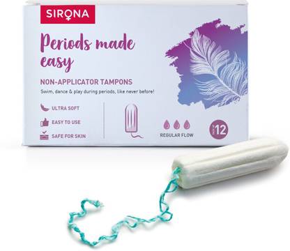 SIRONA FDA Approved Non Applicator Tampons for Medium Flow Tampons