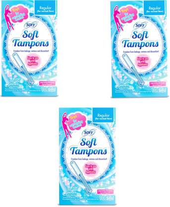 SOFY Soft Regular Tampoons-10Pcs.(pack of 3) Tampons