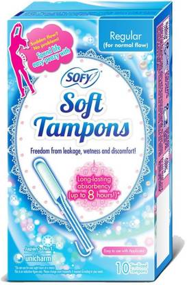 SOFY Soft Tampons Regular (Pack of 10 Piece) Tampons