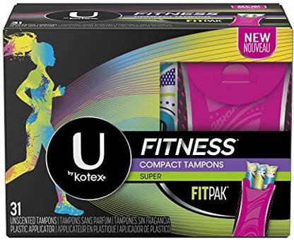 U by Kotex Fitness Tampons With fitpak, super Absorbency, Unscented Tampons