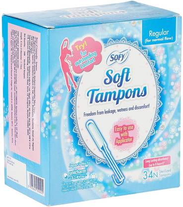 SOFY Soft Regular Tampoons-34 Pcs.(Pack of 1) Tampons