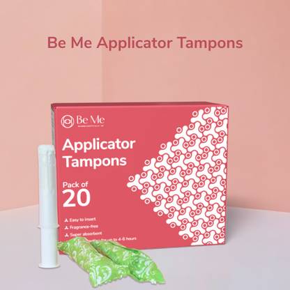 BE ME Super Flow Menstrual Applicator Tampons| Rash & Stain Free Periods | High Absorb Tampons
