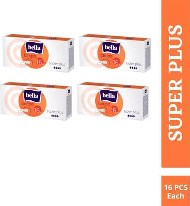 Bella Tampons Easy Twist Super Plus 16 Pcs Each (4PKT) Tampons