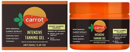 NEXTSET Carrot Intensive Tanning Gel with Original Carrot Extract Boost Tanning Complex Tanning Accelerator Cream