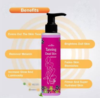 wildx Dead Skin Remover Gel With Papaya Extracts (Face & Body Gel) With Our 100 Tanning Liquid