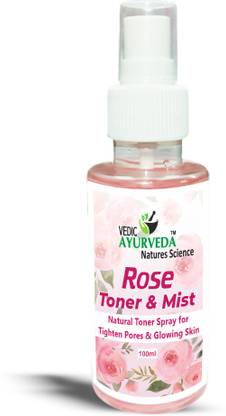 VEDICAYURVEDA Vedic Ayurveda Rose Toner Natural Face Toner Spray | Tightens Pores 100 Tanning Liquid