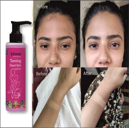 vexana Instant Tan & Dead Skin Removal Gel| Removes dead skin | For all skin types 100 Tanning Liquid