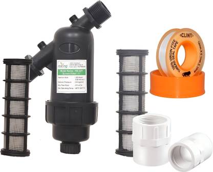 Raizing 1 INCH SCREEN FILTER WITH EXTRA SCREEN ELEMENT| 120 MESH OR 130 MICRON Tap Mount Water Filter