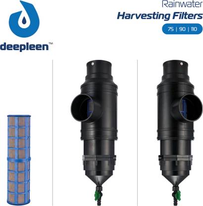DEEPLEEN Rainwater Harvesting Filter 75 MM for Roof Area 1000 sqft Tap Mount Water Filter Tap Mount Water Filter