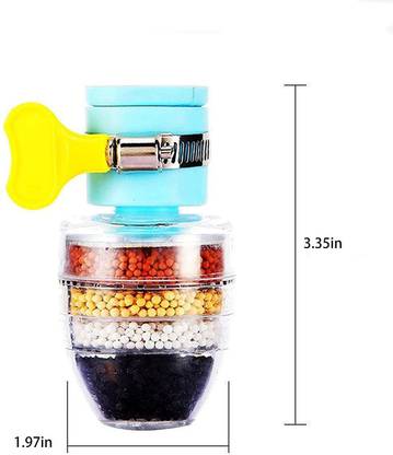 Crowd Clicks Six Layered Activated Carbon Water Filter for Tap | Tap Mount Water Filter