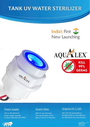 AQUALEX Pokar RO, UV Tank LED BULB Original UV, Customised Fit in Your RO-UV-UF purifier Tap Mount Water Filter