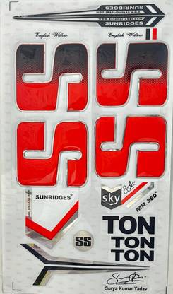 Kyrios SS 3D Embossed premium Cricket Bat Sticker Surya Kumar Edition Bat Sticker