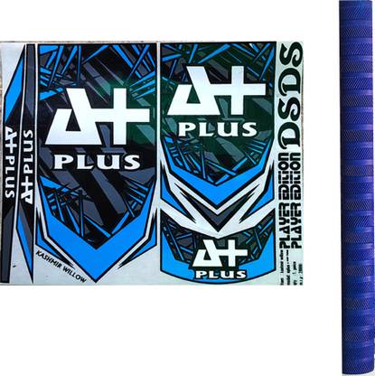ARADHYA ENTERPRISES A PLUS ADHESIVE Bat Sticker (BLUE) SCOOP BAT STICKER WITH 1 GRIP Bat Sticker