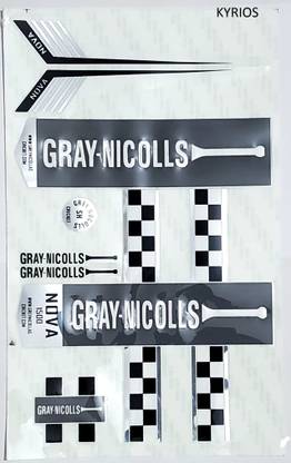 Kyrios Gray Nicollas 3D Embossed Original Cricket Bat Sticker Bat Sticker
