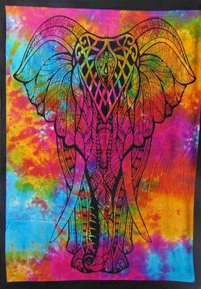 DORAYA Front Elephant Multi Psychedelic Decoration bohemian Good Luck Small Mandala Tapestry 30x40 Tapestry