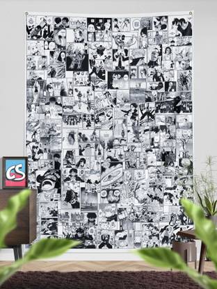 ComicSense Anime Inspired Manga Panel for Home Decor Bedroom Living Room Home (Mixed Version) - 84 X 58 Inches Tapestry