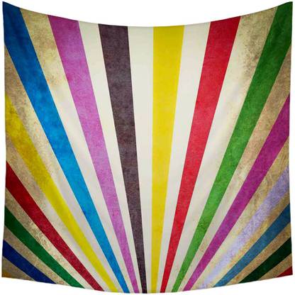 Artzfolio Multi Color Sunbeams Grunge Background Canvas Fabric Tapestry 36x36inch Digital Art Tapestry