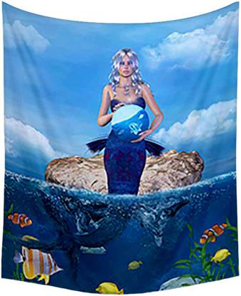 Artzfolio Naiad Satin Fabric Tapestry 34.8 x 42.5 inch (88 x 108 cms) Digital Art Tapestry