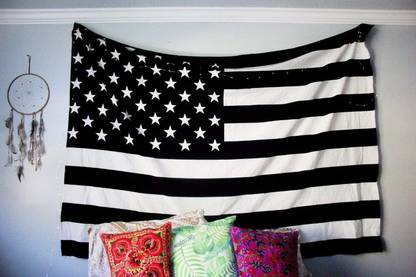 WORLD WIDE KART American Flag Tapestry USA Wall Hanging Black White Twin Decor Tapestry Tapestry Tapestry