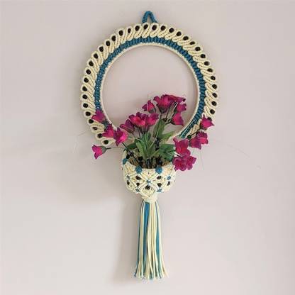 Kasba Handwoven Hanging Plant Holder Macrame Wall Hanging Plant Holder Tapestry