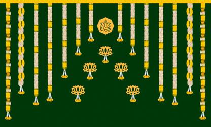 HRK CREATION Backdrop cloth for Haldi Decoration | 5*8 FT (90 inch X 60 inch, Haldi Design) Haldi functions, Family Pooja, Tapestry