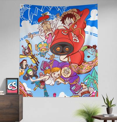 ComicSense One Piece Anime Future Island Tapestry for Home Decor Bedroom Living Room - 56 X 46 Inches Tapestry