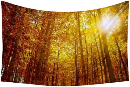 Artzfolio Autumn Trees Canvas Fabric Tapestry 48 x 32 inch (122 x 81 cms) Digital Art Tapestry