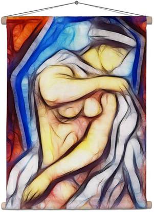 Artzfolio Greek Woman Canvas Tapestry Scroll Art 24 x 30.6 inch (61 x 78 cms) Printed Tapestry