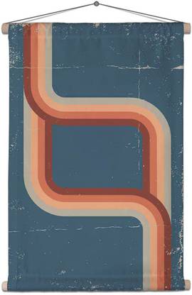 Artzfolio Retro Abstract Design Canvas Tapestry Scroll Art 24 x 33.9 inch (61 x 86 cms) Printed Tapestry