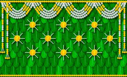 WINNSUN Pooja Backdrop Decoration Cloth Backdrop Decoration Tapestry