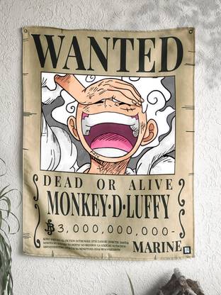 ComicSense One Piece Anime 5th Gear Bounty Anime Themed Satin Fabric Flag Backdrop Wall Hanging Room Decor 27.5 x 35.5 in Tapestry