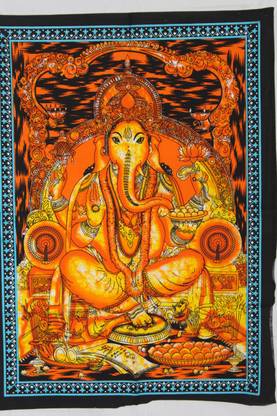 VIHAAN IMPEX Ganesh Wall Tapestry Devotional Tapestry