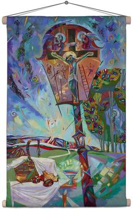 Artzfolio Artwork Canvas Tapestry Scroll Art 22.1 x 32.4 inch (56 x 82 cms) Printed Tapestry