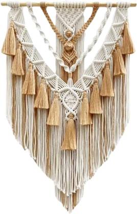 QAWIYY Wall-Hangings Macrame Dreamcatcher Bohemian Tranquility Tassels Tapestry