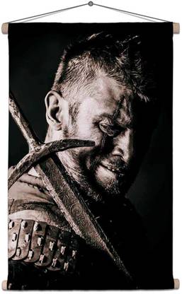 Artzfolio Ancient Warrior In Armor With Sword Canvas Tapestry Scroll Art 24 x 36 inch Printed Tapestry