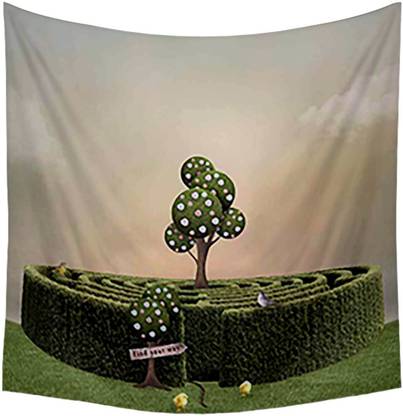 Artzfolio Find Your Way Canvas Fabric Tapestry 36 x 37 inch (91 x 94 cms) Digital Art Tapestry