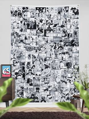 ComicSense Anime Inspired Manga Panel for Home Decor Bedroom Living Room Home (Mixed Version) - 84 X 58 Inches Tapestry