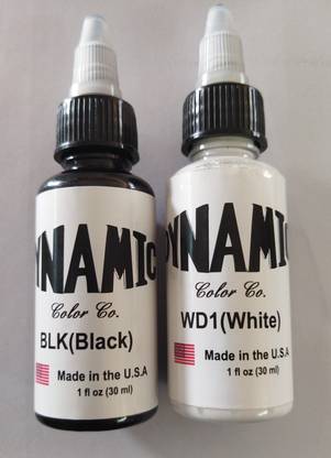 Mumbai Tattoo DYNAMIC INK COMBO PACK 2 PIC. BLACK AND WHITE. original Tattoo Ink