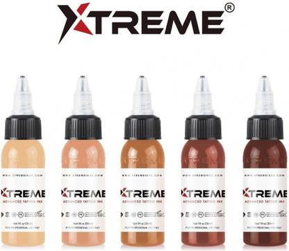 Shield plus XTREME FLESH TONE SET OF 5 Tattoo Ink