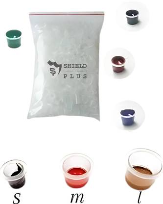 tattoo Shield Plus Small Ink Cups Pack of 100 Disposable Ink Holders for Artists Permanent Tattoo Kit